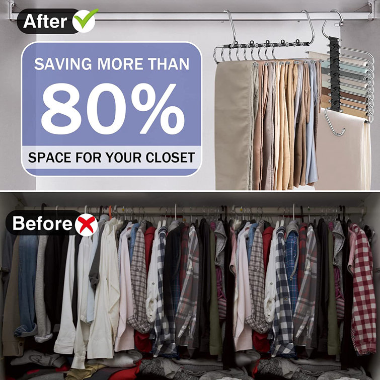 Space saving discount hangers for pants